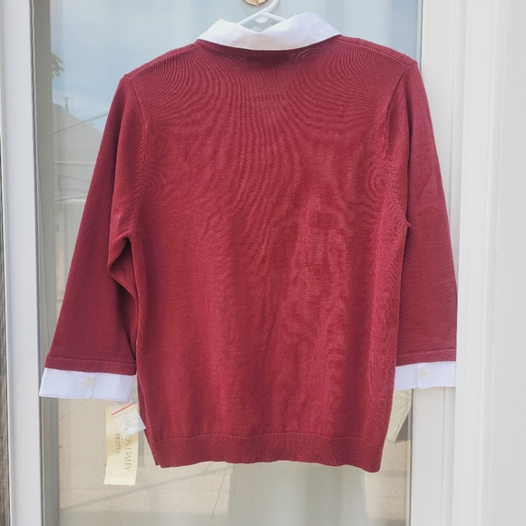 Vintage preppy sweater with collar - Picture 4 of 4